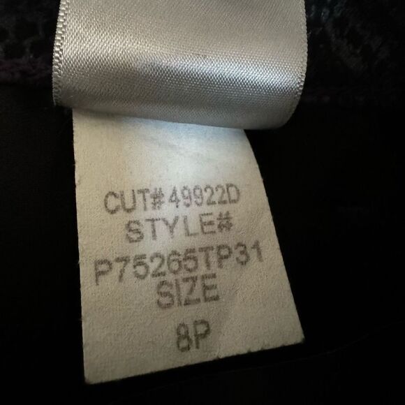 NYDJ Not Your Daughters Jeans Skinny Snakeskin navy Blue Stretch Pants Jeans 8P - Picture 5 of 8